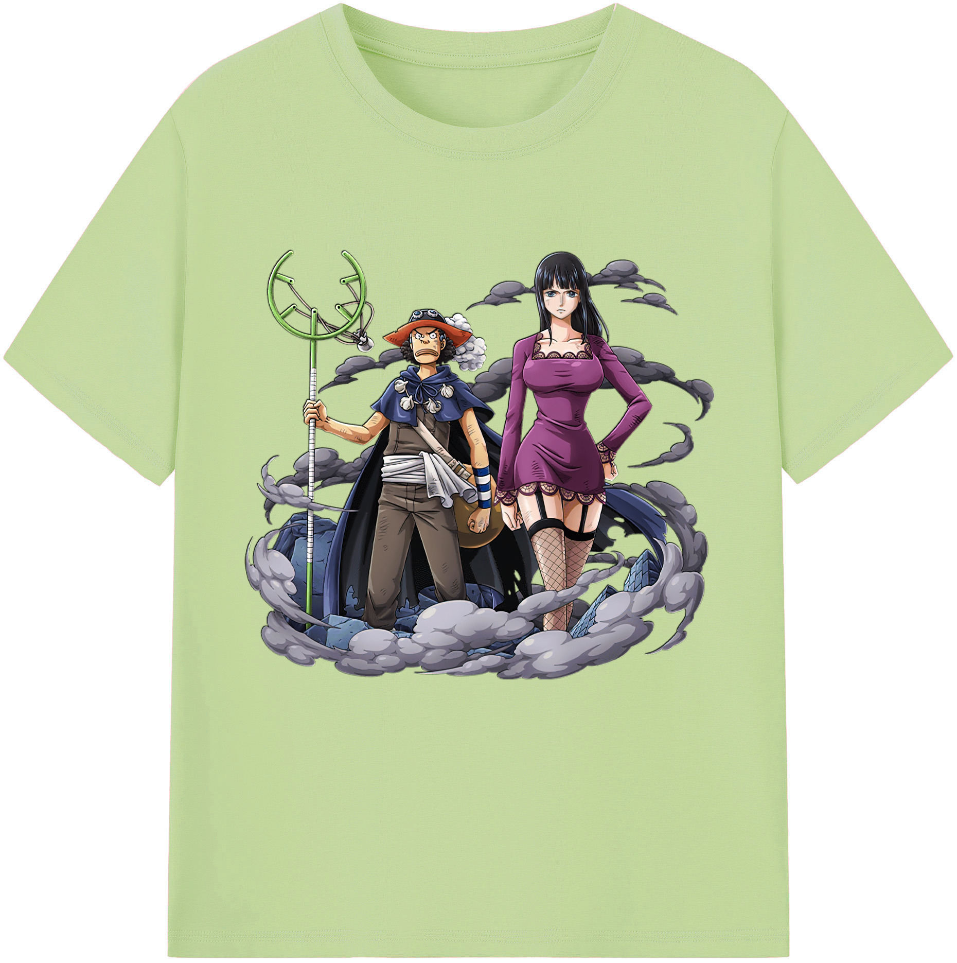 ワンピース ニコ・ロビン ONE PIECE Nico Robin 綿100％半袖Tシャツ（フロントプリント）